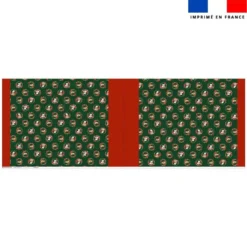 Kit hotte de Noel motif animaux couronne de noel vert - Création Stillistic