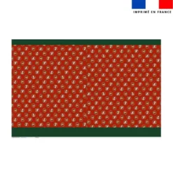 Kit hotte de Noel motif animaux couronne de noel rouge - Création Stillistic