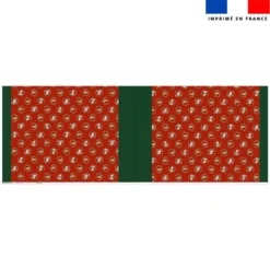 Kit hotte de Noel motif animaux couronne de noel rouge - Création Stillistic