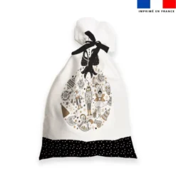 Kit hotte de Noel motif casse-noisette + Fausse fourrure