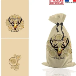 Kit hotte de Noel motif Joyeux Noel bien au chaud