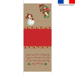 Kit hotte de Noel motif noel rouge et vert + Fausse fourrure