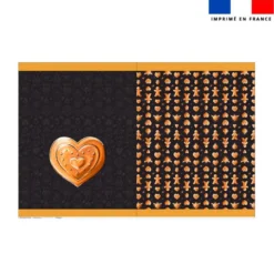 Kit hotte de Noel motif Noël coeur pain d'épices - Création Stillistic