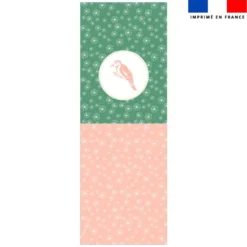 Kit hotte de Noel motif oiseau rose - Création Lili Bambou Design