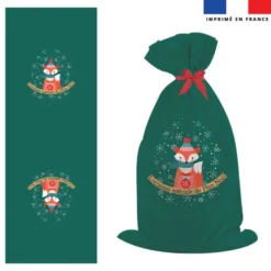 Kit hotte de Noel motif renard
