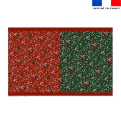 Kit hotte de Noel motif souris de noel rouge et vert - Création Stillistic