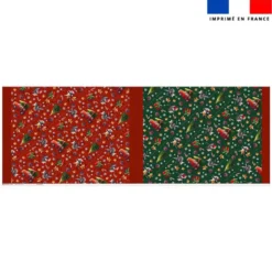 Kit hotte de Noel motif souris de noel rouge et vert - Création Stillistic