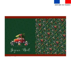Kit hotte de Noel motif souris de noel vert - Création Stillistic