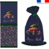 Kit hotte de Noel motif souris de noel bleu - Création Stillistic
