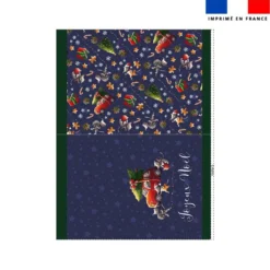 Kit hotte de Noel motif souris de noel bleu - Création Stillistic