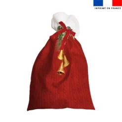 Kit hotte personnalisé motif couronne de Noel + Fausse fourrure