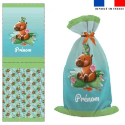 Kit hotte personnalisé motif capybara - Création Stillistic