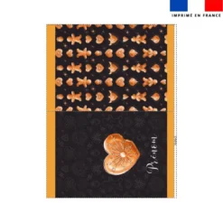 Kit hotte personnalisé motif Noël coeur pain d'épices - Création Stillistic