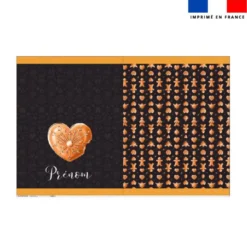 Kit hotte personnalisé motif Noël coeur pain d'épices - Création Stillistic