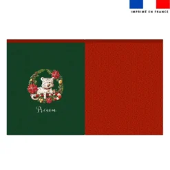 Kit hotte personnalisé motif Panthère couronne de Noël - Création Stillistic