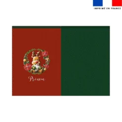 Kit hotte personnalisé motif Renne couronne de Noël - Création Stillistic
