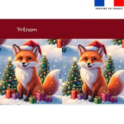Kit hotte personnalisé motif renard de noël