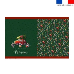 Kit hotte personnalisé motif souris de noel vert - Création Stillistic