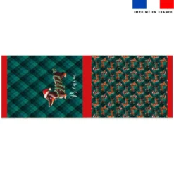 Kit hotte personnalisé motif Teckel bonnet de Noël - Création Stillistic
