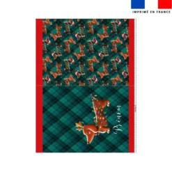Kit hotte personnalisé motif Teckel renne de Noël - Création Stillistic