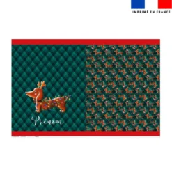 Kit hotte personnalisé motif Teckel renne de Noël - Création Stillistic