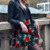 Kit Jupe Courte - Camouflage et fleur rouge
