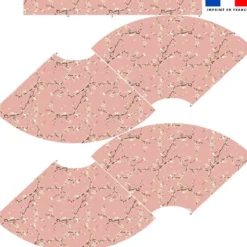 Kit Jupe Courte - Fleur de cerisier fond rose saumon