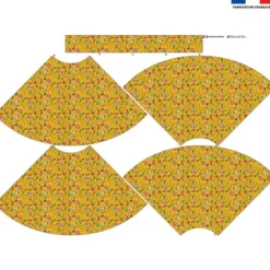 Kit Jupe Enfant - Fleurs jungle safran