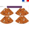 Kit jupe enfant motif fantômes orange - Création Stillistic