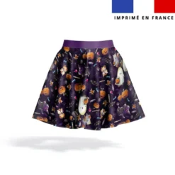 Kit jupe enfant motif fantômes noir - Création Stillistic