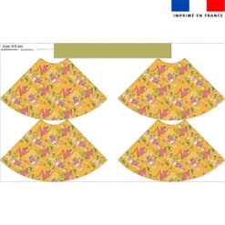 Kit jupe enfant motif lapin printanier jaune - Création Stillistic