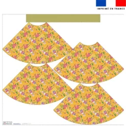 Kit jupe enfant motif lapin printanier jaune - Création Stillistic
