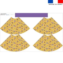 Kit jupe enfant motif mini poule et oeufs de Pâques jaune - Création Stillistic