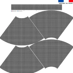 Kit Jupe Mi-Genoux - Pied de poule noir et blanc
