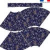 Kit Jupe Mi-Genoux - Tableau floral bleu