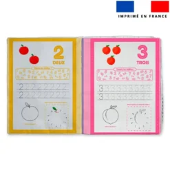 Kit livre à colorier apprendre à écrire les chiffres édition fruits