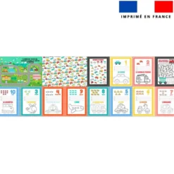 Kit livre à colorier apprendre à écrire les chiffres édition véhicules