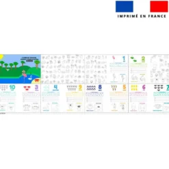 Kit livre à colorier apprendre à écrire les chiffres édition animaux