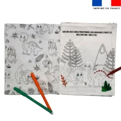 Kit livre à colorier histoire bébé dino