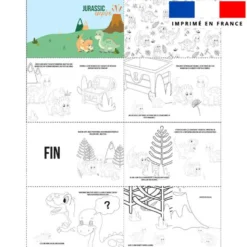 Kit livre à colorier histoire bébé dino