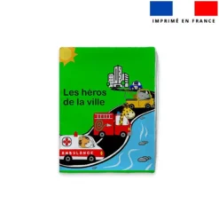 Kit livre à colorier histoire Les héros de la ville