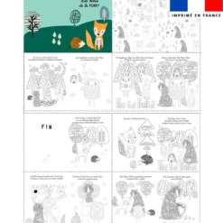 Kit livre à colorier histoire Les amis de la forêt