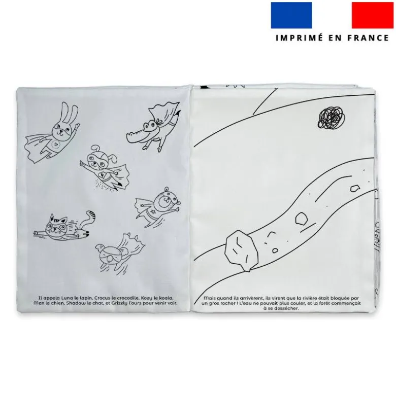 Kit livre à colorier histoire Super-Héros