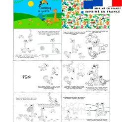 Kit livre à colorier histoire Timmy la girafe