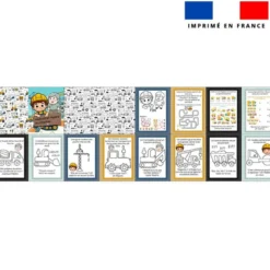 Kit livre à colorier histoire Valérian et Pépère au chantier