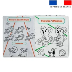Kit livre à colorier jeux thème summer fun