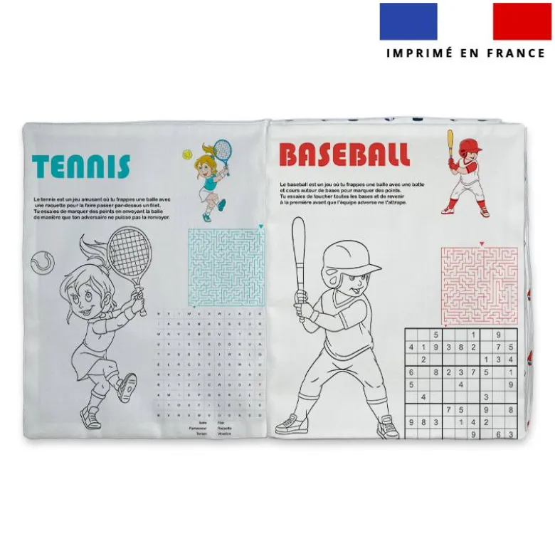 Kit livre à colorier jeux thème sport