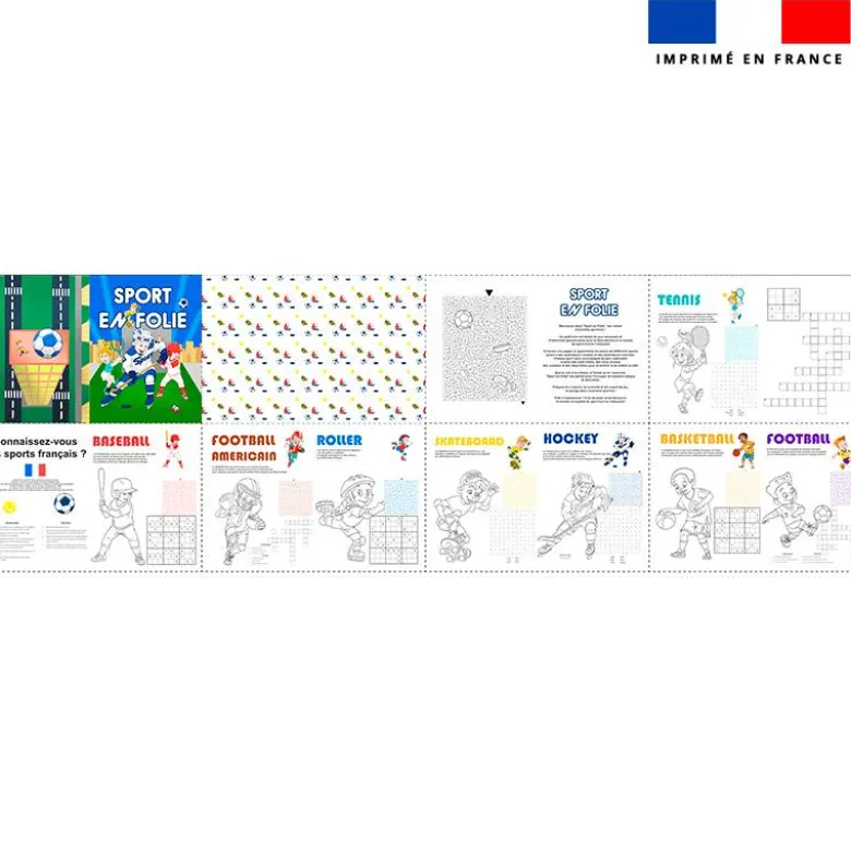 Kit livre à colorier jeux thème sport