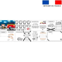 Kit livre à colorier jeux thème voiture