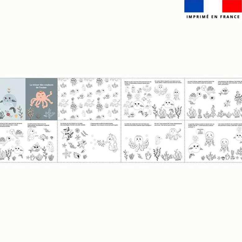 Kit livre à colorier le trésor des couleurs de l'océan